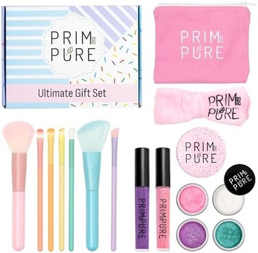 مجموعة هدايا مكياج ألتيميت مينيرال للأطفال - مثالية لمواعيد اللعب وحفلات أعياد الميلاد - مجموعة ظلال العيون وأحمر الخدود ومجموعة عضوية وطبيعية مصنوعة في الولايات المتحدة الأمريكية