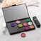 Empty Magnetic Plastic Eyeshadow Makeup Palette With 15Pcs Adhesive Empty Palette Metal Stickers For Eyeshadow Lipstick Blush Powder