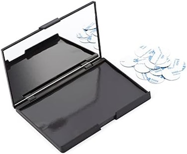 Empty Magnetic Plastic Eyeshadow Makeup Palette With 15Pcs Adhesive Empty Palette Metal Stickers For Eyeshadow Lipstick Blush Powder