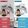 The 360 Mirror - 3 Way Mirror For Self Hair Cutting - Adjustable Trifold Barber Mirror To Cut Your Own Hair - Tri Fold Self Haircut System For Men - Three Sided Mirror For Haircuts (With Led)
