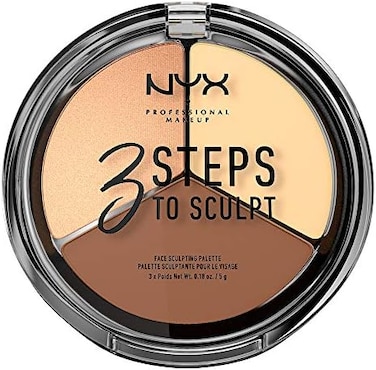Nyx Professional Makeup 3 Steps To Sculpt Face Sculpting Palette, Light 02