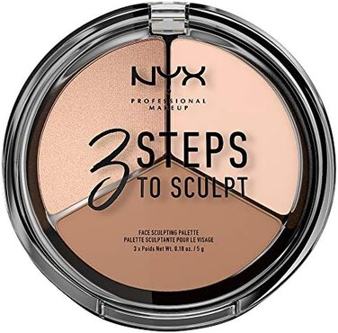 Nyx Professional Makeup 3 Steps To Sculpt Face Sculpting Palette, Fair 01