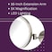 Jerdon Lighted Makeup Mirror Wall Mounted Makeup Mirror With 5X Magnification And Wall Mount Arm, 9.5" Diameter Mirror With Nickel Finish Wall Mount, Direct Wire, Hl1016Nld