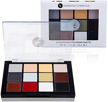 12 Color Death Fx Quick Drying Cream Makeup Palette For Special Effects - Waterproof Sfx Makeup For Professional Makeup Artists - Theater, Film
