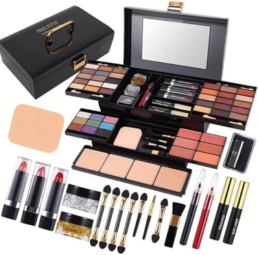 Miss Rose (331Y) - M 54 Colour All In One Gift Makeup Kit Set, Include Eyeshadow Facial Blusher Eyebrow Powder Face Concealer Powder Eyeliner Pencil And A Mirror,Makeup Kit For Women Full Kit(331Y)