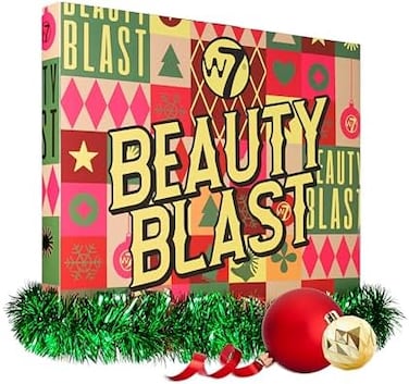 W7 Beauty Blast Advent Calendar 2024-24 Christmas Surprises In Makeup And Cosmetics, All Packaged - Cruelty Free Christmas Gifts