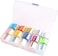Wokoto 15 Rolls Glass Foil Nail Art Foil Stickers Tips Laser Solid Color Nail Wraps Decals Manicure Decoration (0.98Inchs*39.4Inchs)