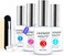 Dip-Powder Gel-Liquid-Set With Activator, Base-Top Gel And Brush Savor 0.5Oz/Bot Dipping-Powder Acrylic-Nail Manicure Pedicure J775