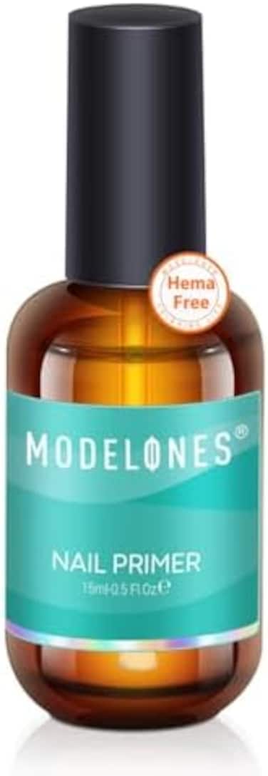 Modelones 15ml Primer For Gel Polish - No Lift Prep Bond, Acid Free, Fast Air Dry Bonder For Acrylic Powder - Nail Supplies Set