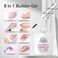Born Pretty Builder Gel For Nails,8-In-1 Clear Builder Nail Gel For Nail Apex And Extension Strengthener,Nail Glue Gel Hard Gel Base Rhinestone Nail Glue Gel In A Bottle 15ml