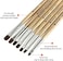 Winstonia 7Pcs Uv Gel Polygel Nail Brush Set For Nail Tips Builder &amp; Overlay, Gel Polish Application, Extensions, Assorted Oval Size Brushes, Wooden Allure
