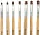 Winstonia 7Pcs Uv Gel Polygel Nail Brush Set For Nail Tips Builder &amp; Overlay, Gel Polish Application, Extensions, Assorted Oval Size Brushes, Wooden Allure