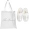 White Crystal Open Toe Spa Slippers And Tote Bags Wedding Bride Gift Hen Party