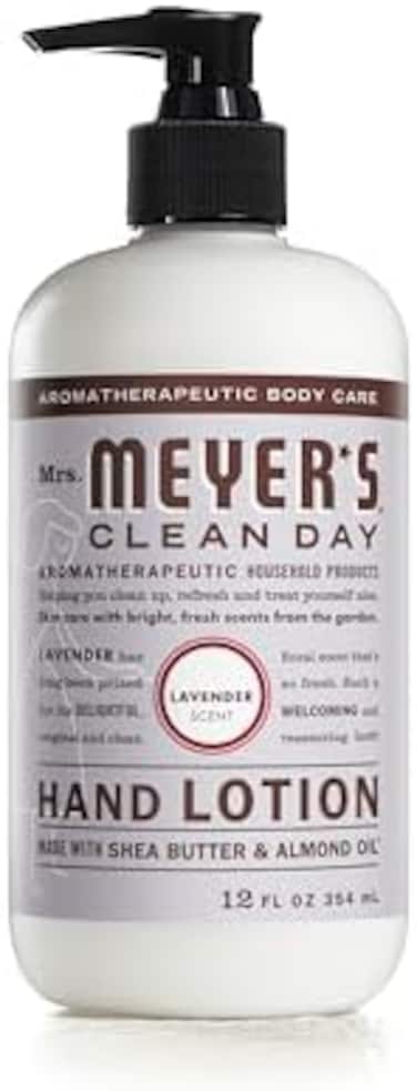 Mrs. Meyer's Clean Day Hand Lotion For Dry Hands, Non-Greasy Moisturizer Made With Essential Oils, Lavender, 12 Oz