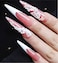 Yimart (Natural) - 500Pcs Acrylic Medium Long Stiletto Nail Tips Easy Coffin Nails Sharp False Nail Art Tips For Nails Salon (Natural)
