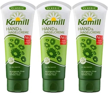 Kamill 3X100 ml Hand &amp; Nail Cream Classic With Bio Camomile And Bisabolol, Germany