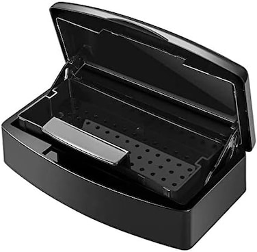 Plastic Sterilizing Tray, Nail Tool Disinfection Box, 21 Oz, White, Rectangular, 8.9 X 4.9 X 2.8 Inches, Utilitarian, Sterilizer