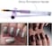 Silpecwee 3Pcs Acrylic Nail Brush Set Uv Gel Nail Ombre Brush Double-Head Sponge Pen Wooden Nail Art Gradient Painting Brush Manicure Tools
