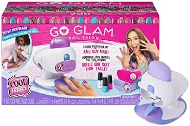 Cool Maker، صالون Go Glam Nail Stamper الفاخر مع مجفف للمانيكير والباديكير مع 3 أنماط إضافية و2 طلاء أظافر إضافي