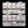 Krofaue 1000Pcs Half Cover False Nails Tips, 10 Sizes Lady French Style Acrylic Artificial Tip Manicure With Box For Nail Tips Art Salons And Home Diy (Natural+Clear)