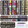 Artdone 9 Boxes Nail Rhinestones,Nail Gems Nail Diamonds,Nail Art Studs Nail Crystals Nail Sequins For Nails Kit With 1 Tweezers And 3 Pen For Nail Art Supplies Accessories