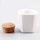 1 Pcs Porcelain Dappen Dish With Soft Wooden Cap Nail Art Acrylic Liquid Powder Dappen Dish Nail Art Tools Porcelain Cup Porcelain Dappen Cup Cube Container Bottle Holder Nail Beauty Accessory (White)