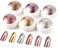 Chrome Nail Powder 6 Jars Rose Gold Mirror Effect Manicure Pigment Glitter Dust For Salon Home Diy Nail Art Deco With 6 Eyeshadow Sticks