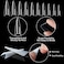 Febsnow 1000Pcs Long Stiletto Nail Tips Acrylic Nails Artificial Half False Flake Nail Tips 10Sizes With Clear Plastic Cases For Nail Salon Nail Shop Diy Nail Art Ballerina Nails (Clear+Natural)