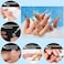 Febsnow 1000Pcs Long Stiletto Nail Tips Acrylic Nails Artificial Half False Flake Nail Tips 10Sizes With Clear Plastic Cases For Nail Salon Nail Shop Diy Nail Art Ballerina Nails (Clear+Natural)