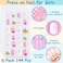 Thrilez 144 Pieces Kids Press On Nails Grils, Children Fake Nails Artificial False Nail Tips Pre Glue Full Cover Short Acrylic Nails For Girls Kids Nail Art Decoration (Rainbow Sky)