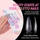 مجموعة أظافر أكريليك Stiletto اضغط على الأظافر على شكل مسبق، مجموعة وصلات أظافر صناعية شفافة، غطاء كامل لأظافر هلامية ناعمة، مجموعة مانيكير لفن الأظافر في صالونات التجميل، 12 مقاسًا