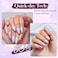 Nail Polish Set, Colors Pearl Shimmer Blue Pink White Quick Dry Natural Nail,Professional For Nail Art Diy Manicure And Pedicure At Home