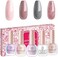 Nail Polish Set, Colors Pearl Shimmer Blue Pink White Quick Dry Natural Nail,Professional For Nail Art Diy Manicure And Pedicure At Home