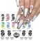 Chinese Character Dragon Nail Stickers 5 Pcs Panda Flame Tai Chi Chinese Knot Design Nail Decals Water Transfer Diy Nail Art Wraps Manicure Tips Decorations