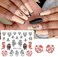 Chinese Character Dragon Nail Stickers 5 Pcs Panda Flame Tai Chi Chinese Knot Design Nail Decals Water Transfer Diy Nail Art Wraps Manicure Tips Decorations