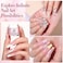Born Pretty Acrylic Nail Kit - Acrylic Powder (Clear, White, Pink) &amp; Liquid Set With Nail Forms, Brush Pen, File &amp; Glass Container - Beginner Friendly