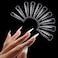 100 Pcs Poly Extension Gel Dual Nail Form Builder Gel Stiletto Nail Molds False Nail Tips For Gel Manicure Nail Art Design Salon Diy At Home (Stiletto Dual Forms Set)