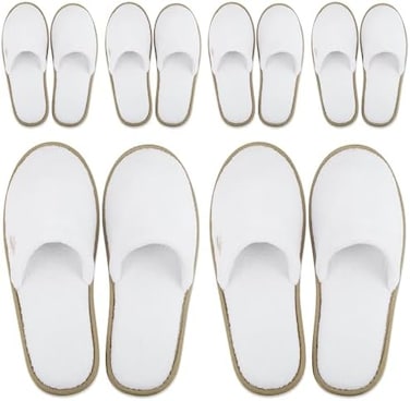 Bergman Kelly Disposable Spa Slippers, Closed Toe, Premium Non-Slip Indoor Hotel Slippers For Men And Women, Coral Fleece, Padded Sole For Extra Comfort