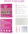 Echiq Pink Metallic Fake Nails Short Full Cover Mirror Salon False Nail Art Tips For Women Decoration