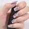 Echiq Pink Metallic Fake Nails Short Full Cover Mirror Salon False Nail Art Tips For Women Decoration