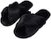 Humiwa Womens Faux Fur Slippers Warm Fussy Flip Flop House Slippers Open Toe Home Slippers For Girls Men