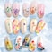 Kissbuty 2 Boxes Dried Flowers For Nail Art, 24 Colors Dry Flowers Mini Real Natural Flowers Nail Art Supplies 3D Applique Nail Decoration Sticker For Tips Manicure Decor (Gypsophila Flowers Leaves)