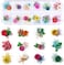 Kissbuty 2 Boxes Dried Flowers For Nail Art, 24 Colors Dry Flowers Mini Real Natural Flowers Nail Art Supplies 3D Applique Nail Decoration Sticker For Tips Manicure Decor (Gypsophila Flowers Leaves)