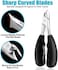 New Huing Podiatrist Toenail Clippers, Professional Thick &amp; Ingrown Toe Nail Clippers For Men &amp; Seniors, Pedicure Clippers Toenail Cutters, Super Sharp Curved Blade Grooming Tool