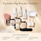 Azurebeauty Dip Powder Nail Kit, 4 Colors Dipping Powder Nude Skin Glitter System Liquid Set Recycling Tray, French Nail Art Base &amp; Top Coat Activator Diy Salon.