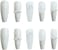 Nail Apparel Valentines Long White Press On Creamy White Butterfly Lace Pearl Bow Diamond Coffin Fake 24 Pcs