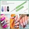 Saviland 6Pcs Nail Art Liner Brushes Set - Nail Gel Polish Painting Nail Design Brush Pen Set With Crushed Diamond Rhinestones Handle For Pulling Lines, Nail Art Design, Sizes 7/9/11/13/17/23 Mm