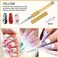 Saviland 6Pcs Nail Art Liner Brushes Set - Nail Gel Polish Painting Nail Design Brush Pen Set With Crushed Diamond Rhinestones Handle For Pulling Lines, Nail Art Design, Sizes 7/9/11/13/17/23 Mm