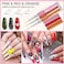 Saviland 6Pcs Nail Art Liner Brushes Set - Nail Gel Polish Painting Nail Design Brush Pen Set With Crushed Diamond Rhinestones Handle For Pulling Lines, Nail Art Design, Sizes 7/9/11/13/17/23 Mm