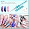 Saviland 6Pcs Nail Art Liner Brushes Set - Nail Gel Polish Painting Nail Design Brush Pen Set With Crushed Diamond Rhinestones Handle For Pulling Lines, Nail Art Design, Sizes 7/9/11/13/17/23 Mm